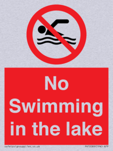 No Swimming in the lake